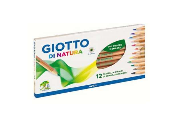Immagine di Matite colorate GIOTTO di Natura PEFC - legno da foreste sostenibili assortiti astuccio da 12 - F240