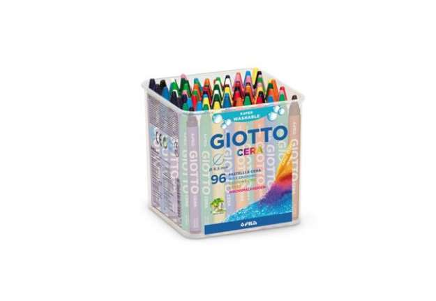 Immagine di Pastelli a cera GIOTTO Cera assortiti  barattolo da 96 - F523600