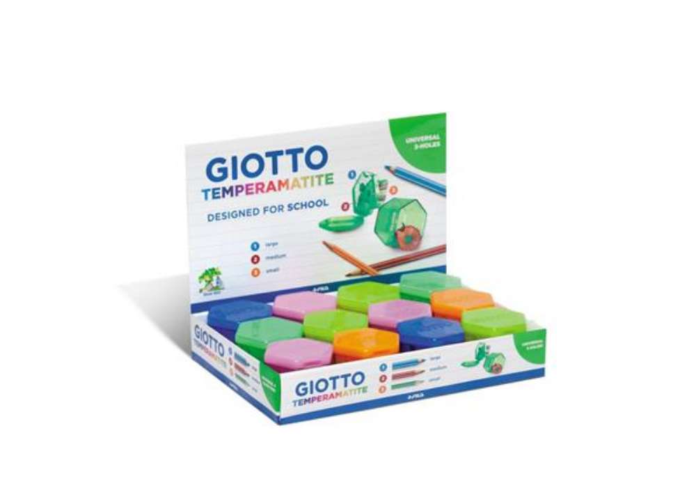 Immagine di Temperamatite GIOTTO 3 fori assortiti  F23300000
