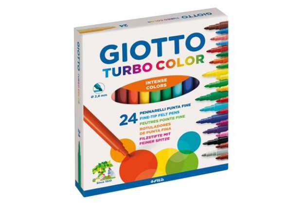 Immagine di Pennarelli GIOTTO Turbo Color punta fine 2,8 mm assortiti astuccio da 24 - F417000