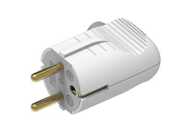 Immagine di Spina volante 2P+T bticino standard tedesco/italiano e standard Francia bianco - S2020DE