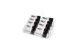 Immagine di Portabiglietti da visita da tavolo deflecto® in polistirene 8 scomparti trasparente 20x9,5x9,8 cm -