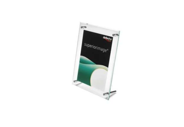 Immagine di Portastampati deflecto® 8,5''x11'' in polimetilmetacrilato con bordi sagomati trasparente - 799693