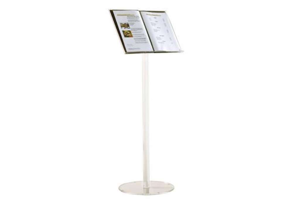 Immagine di Espositore da terra TECNOSTYL A4 in acrilico 22x38x108 cm trasparente MB030