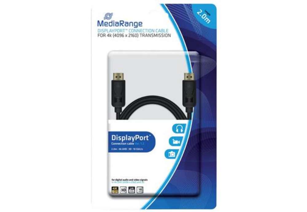 Immagine di Cavo di collegamento Media Range DisplayPort contatti dorati 10 Gbit/s MRCS159