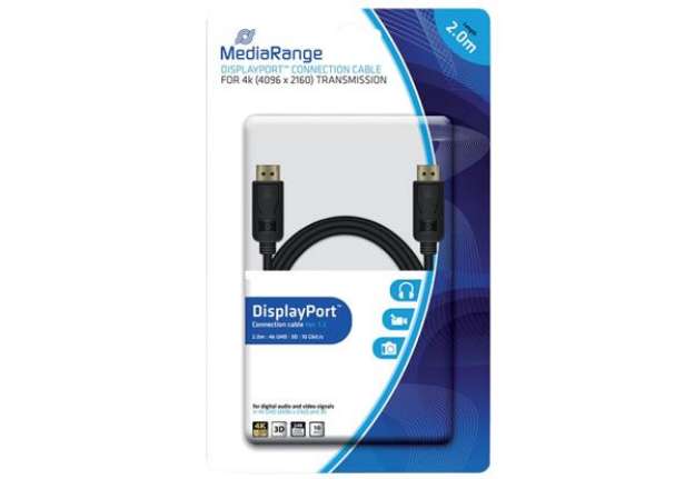 Immagine di Cavo di collegamento Media Range DisplayPort contatti dorati 10 Gbit/s MRCS159