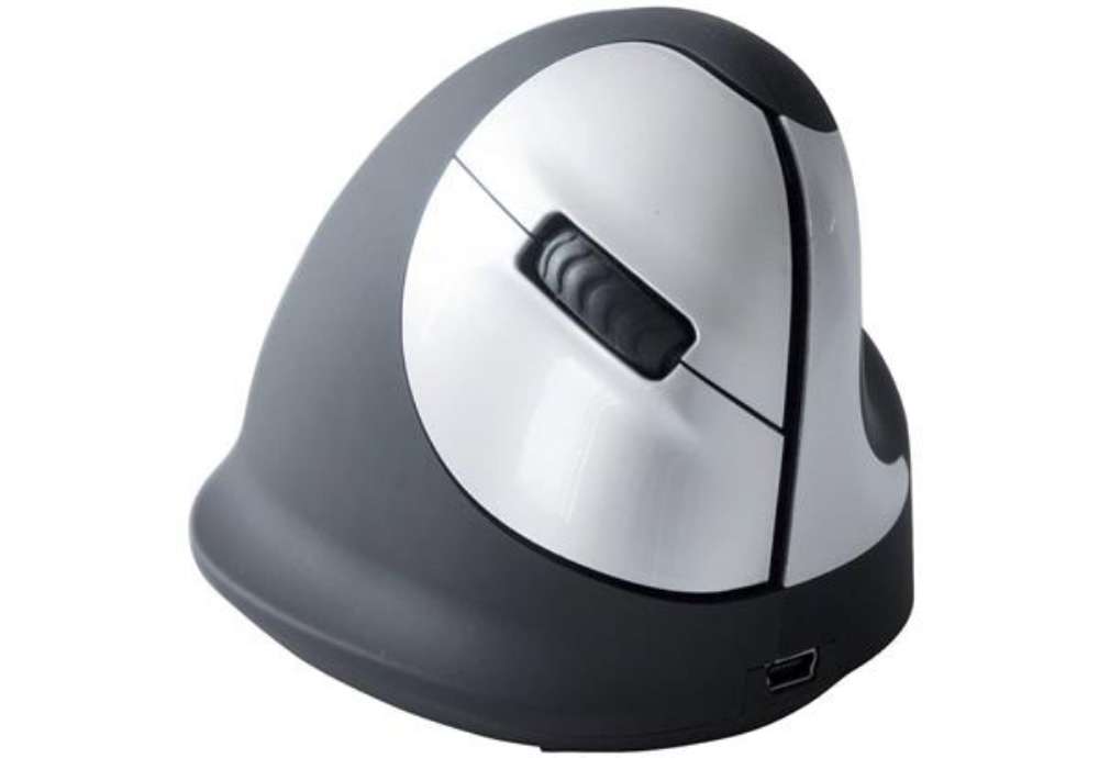 Immagine di Mouse verticale per destrorsi R-GO Tools laser nero 165-195 mm wireless RGOHEWL