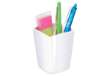 Immagine di Portapenne CepPro Gloss CEP in polistirolo con 2 scomparti bianco 7,4x7,4x9,5 cm - 1005300021