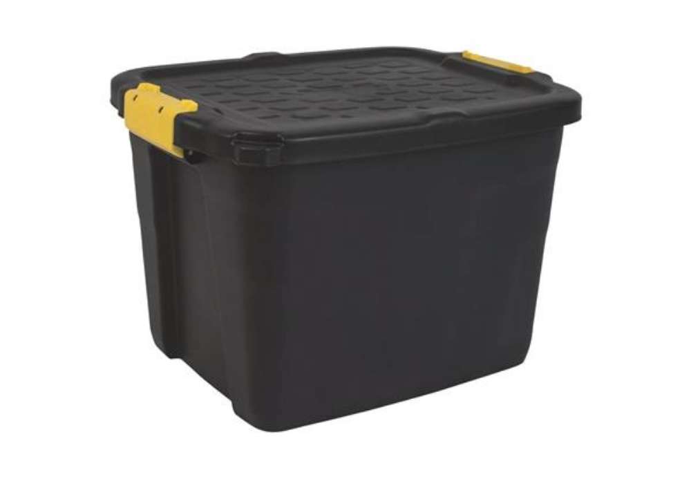 Immagine di Contenitore multiuso impilabile in polipropilene 42L Strata nero/giallo 2004430130