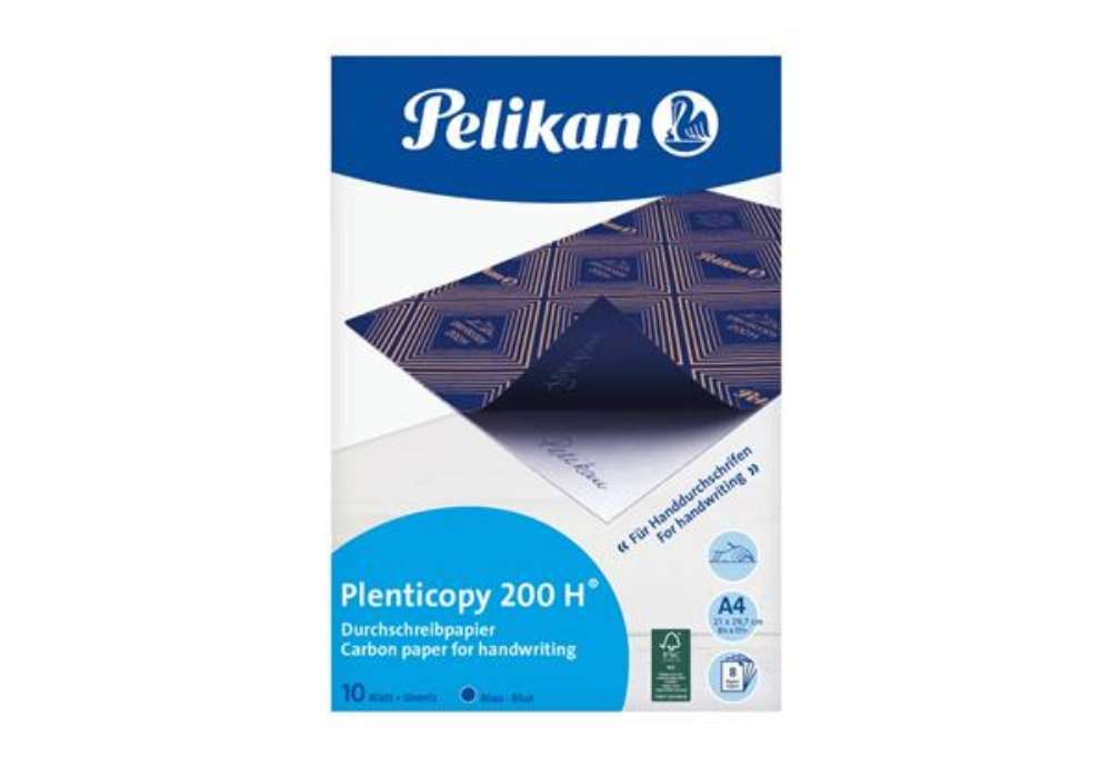 Immagine di Carta da ricalco Pelikan Plenticopy 200H blu confezione 10 fogli - 100401561