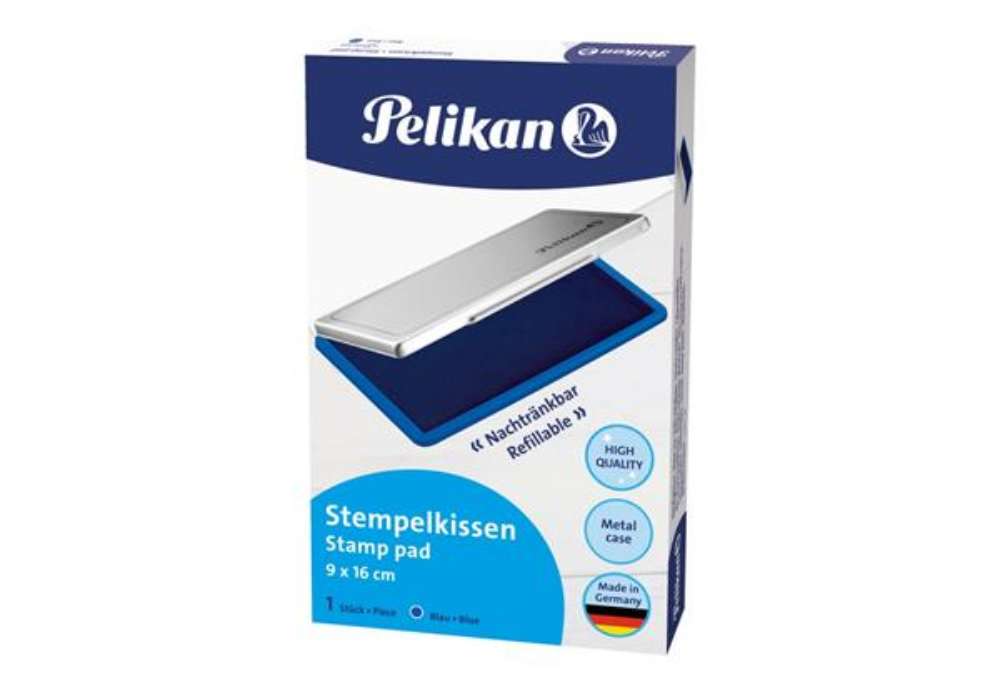 Immagine di Cuscinetto inchiostrato per timbri Pelikan nr. 1 9x16 cm blu 100436056