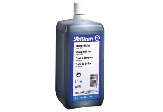 Immagine di Inchiostro per timbri senza olio Pelikan bottiglia 1 litro blu 351312