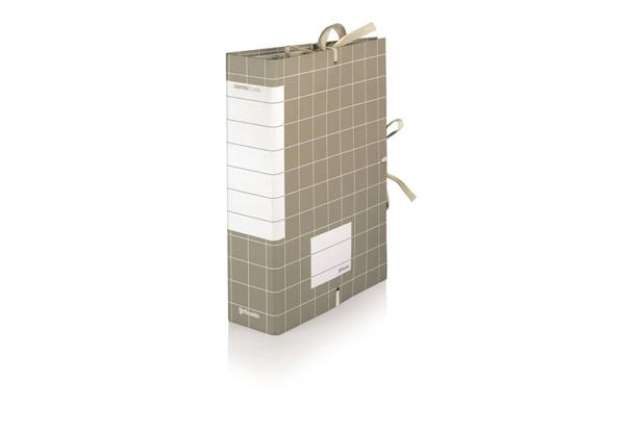 Immagine di Faldoni con lacci rivettati Brefiocart Centro Class Resisto 25x35 cm dorso 6 cm grigio Conf. 10 pz -