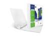 Immagine di Raccoglitore personalizzabile Sei Rota Nettuno TI - 4 anelli a Q 65 mm - A4 bianco - dorso 8,5 cm -