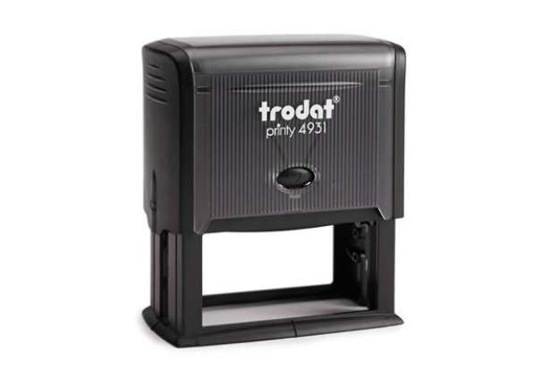 Immagine di Timbro autoinchiostrante Trodat PRINTY 4931 in plastica 70x30 mm nero 45196