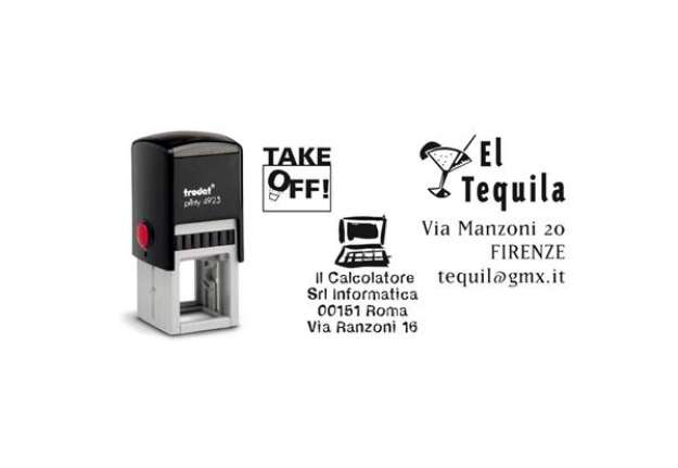 Immagine di Timbro autoinchiostrante Trodat PRINTY 4923 in plastica 30x30 mm nero - 69846