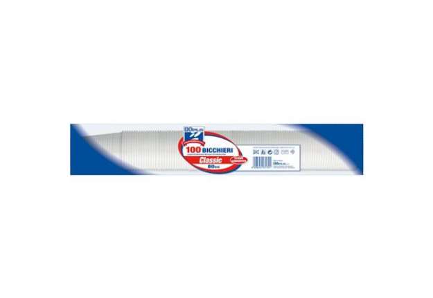 Immagine di Bicchieri monouso Dopla 80 ml polistirene bianco conf.100 - 22644