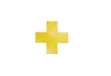 Immagine di Segnaletica da pavimento forma ''croce'' DURABLE RAL 1003 giallo 15x15 cm Conf. 10 pezzi - 170104