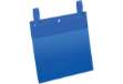 Immagine di Tasche per identificazione Durable con fascette di aggancio blu f.to esterno mm 223x380- inserto A5
