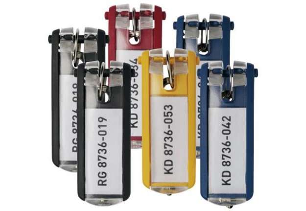 Immagine di Portachiavi DURABLE KEY CLIP colori assortiti conf. 6 - 195700