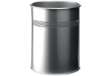 Immagine di Cestino gettacarte DURABLE cilindrico con superficie perforata acciaio 15 l argento metallizzato - 3