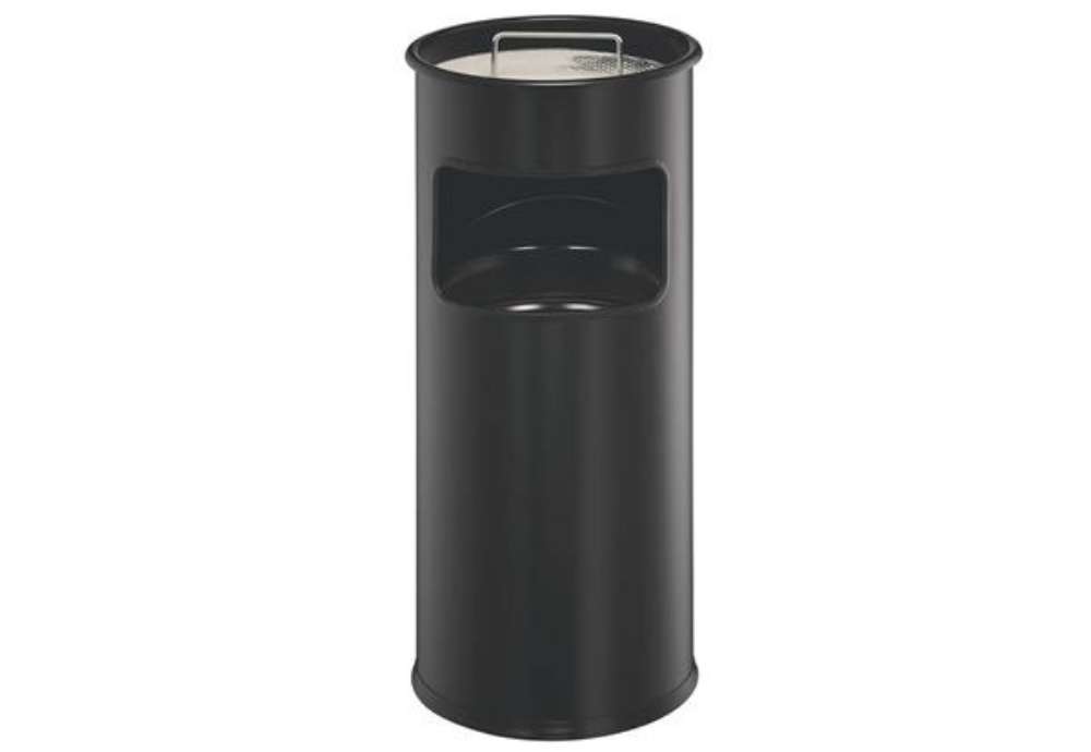 Immagine di Posacenere Durable a colonna acciaio con sabbia e cestino base tonda H 62 x Ø 26 cm nero - 333001