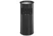 Immagine di Posacenere Durable a colonna acciaio con sabbia e cestino base tonda H 62 x Ø 26 cm nero - 333001