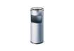 Immagine di Posacenere DURABLE autoestinguente a colonna - cestino acciaio argento metallizzato base tonda - 333