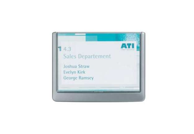 Immagine di Targhe DURABLE CLICK SIGN ABS trasparente/grafite 149x105,5 mm 486137