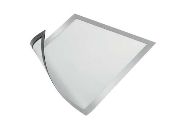 Immagine di Cornici con pannello magnetico Durable DURAFRAME® MAGNETIC A4 PPL rigido argento met. 236x323 mm con
