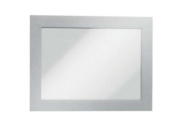Immagine di Cornici con pannello magnetico DURABLE DURAFRAME® A6 argento metallizzato 176x130mm  conf. 2 - 48702