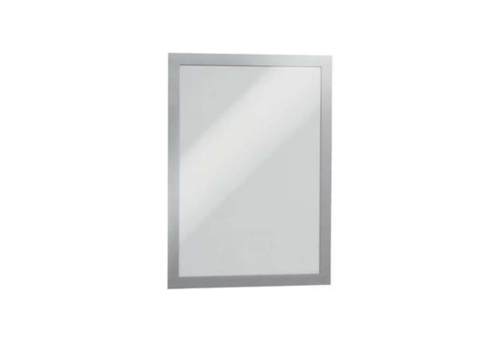 Immagine di Cornici con pannello magnetico DURABLE DURAFRAME® A4 PPL argento 236x323mm conf. 2 - 487223