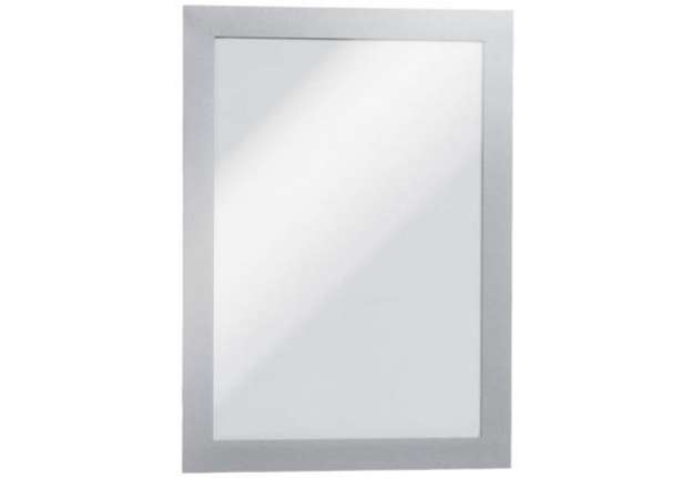 Immagine di Cornici con pannello magnetico Durable DURAFRAME® MAGNETIC A5 PVC rigido argento met. 174x236mm conf