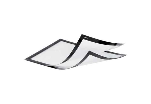 Immagine di Cornici con pannello magnetico DURABLE DURAFRAME® MAGNETIC PLUS A4 nero 236x323mm  conf. 2 - 498501