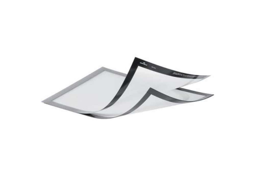 Immagine di Cornici con 2 pannelli magnetici DURABLE DURAFRAME® MAGNETIC PLUS PPL A4 argento metallizzato 236x32