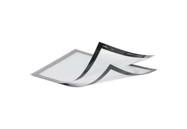 Immagine di Cornici con 2 pannelli magnetici DURABLE DURAFRAME® MAGNETIC PLUS A4 argento metallizzato 236x32x3mm