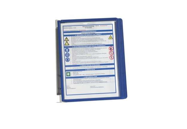 Immagine di Leggio da parete DURABLE VARIO® WALL 5 pannelli A4 metallo/polipropilene blu 555107