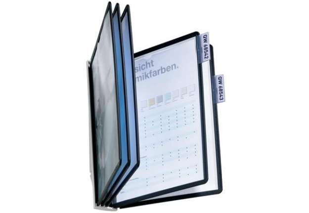 Immagine di Leggio da parete DURABLE SHERPA® WALL 5 pannelli A4 ABS nero 581001