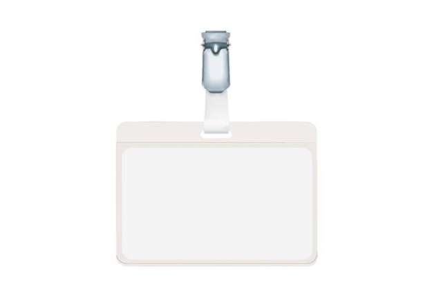 Immagine di Portanomi con clip DURABLE tasca aperta trasparente inserto 60x90mm conf. 25 - 810619