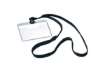 Immagine di Portanomi DURABLE tasca aperta con cordoncino trasparente/nero 60x90mm conf. 10 - 813901