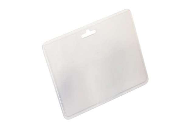 Immagine di Portanomi Durable tasca chiusa orizzontale pvc alto spessore traspar. inserto 60x90mm cf. 100 - 9991