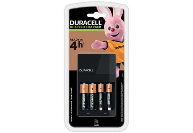 Immagine di Caricabatterie Duracell Charger CEF 14 (4 ore) con 2 AA+2AAA Value DU101
