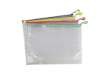 Immagine di Busta in PVC Beautone trasparente con chiusura zip colorata 32,5x24 cm assortiti - D066099