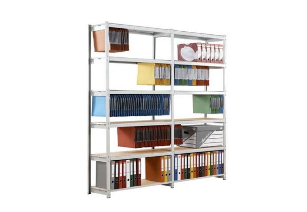Immagine di Modulo aggiuntivo scaffalatura Paperflow RANG'ECO SF fisso 125x37x195 cm grigio - K652232