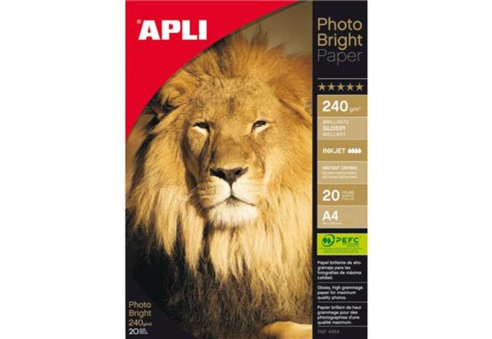 Immagine di Carta fotografica inkjet Decadry A4 alta qualità - finitura lucida - 240 g/m² bianco  Conf. 20 fogli