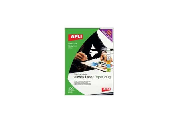 Immagine di Carta fotografica laser Decadry A4 alta qualità - finitura lucida - fronte/retro 210 g/m² bianco Con