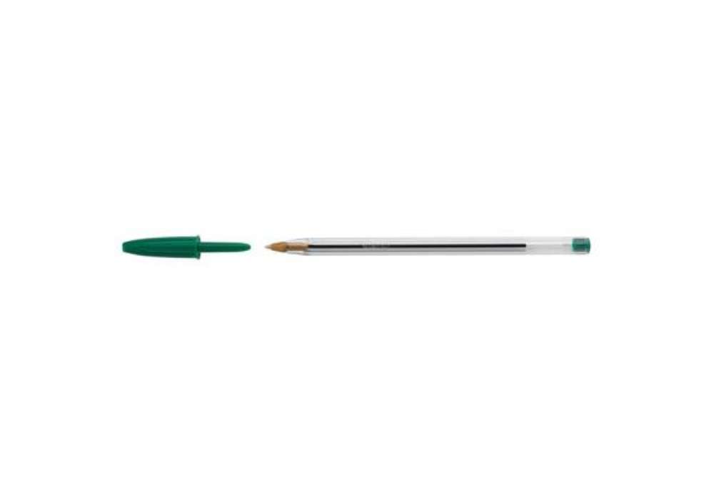 Immagine di Penna a sfera BIC Cristal M punta 1 mm verde Conf. 50 pezzi - 8373629