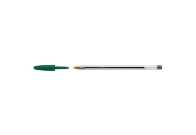 Immagine di Penna a sfera BIC Cristal M punta 1 mm verde Conf. 50 pezzi - 8373629