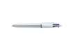 Immagine di Penne a sfera a scatto BIC 4 Colours Shine fusto Silver M 1 mm assortiti 982873