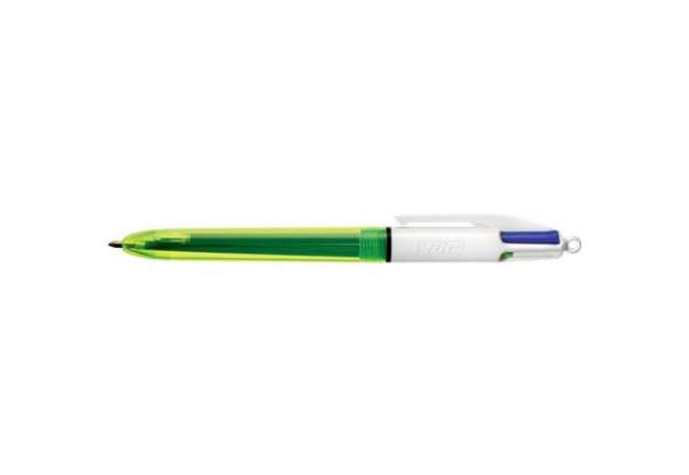 Immagine di Penne a sfera a scatto BIC 4 Colours Fluo M/L 1/1,6 mm assortiti 982868